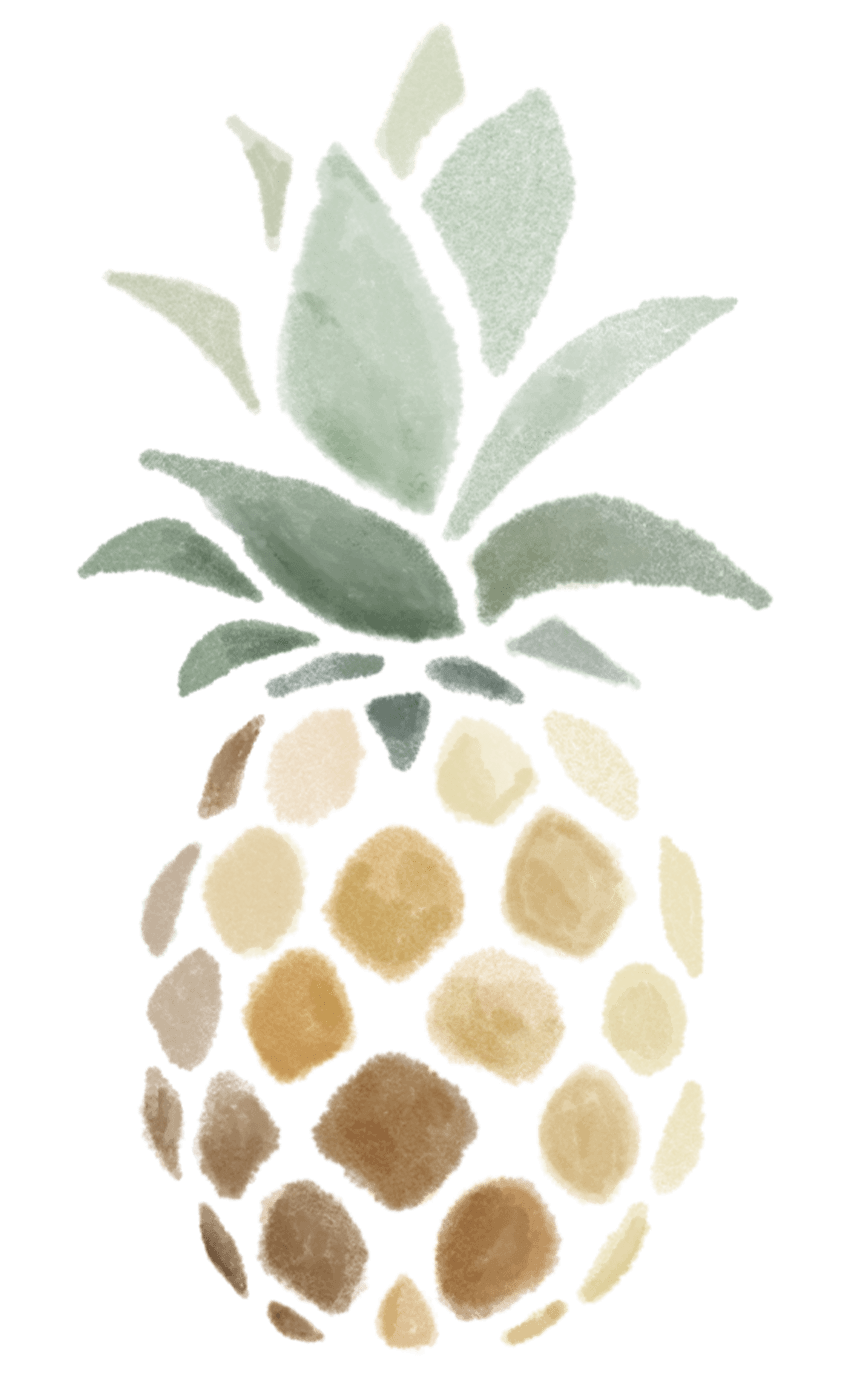 Healthy Habits icon, a watercolour pineapple